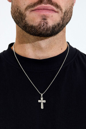 Men's cross necklace - silver h5 Picture4